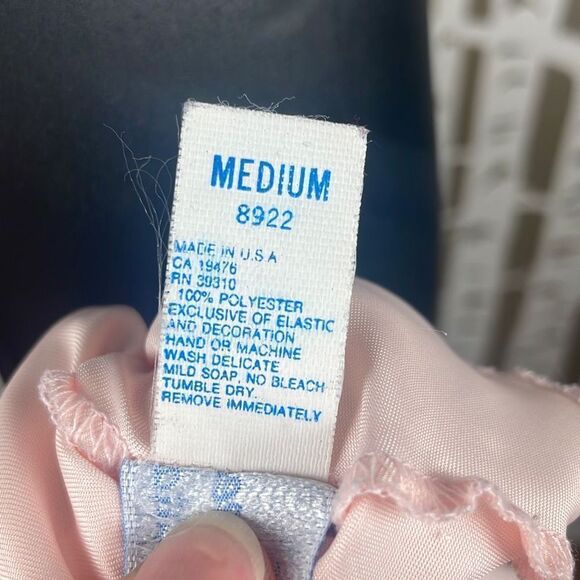 Lady Cameo Dallas Vintage Pink Satin Slip M - Picture 6 of 15